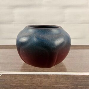 Van Briggle 681 Leaves Bowl Mulberry Matte Glaze Early Art Pottery